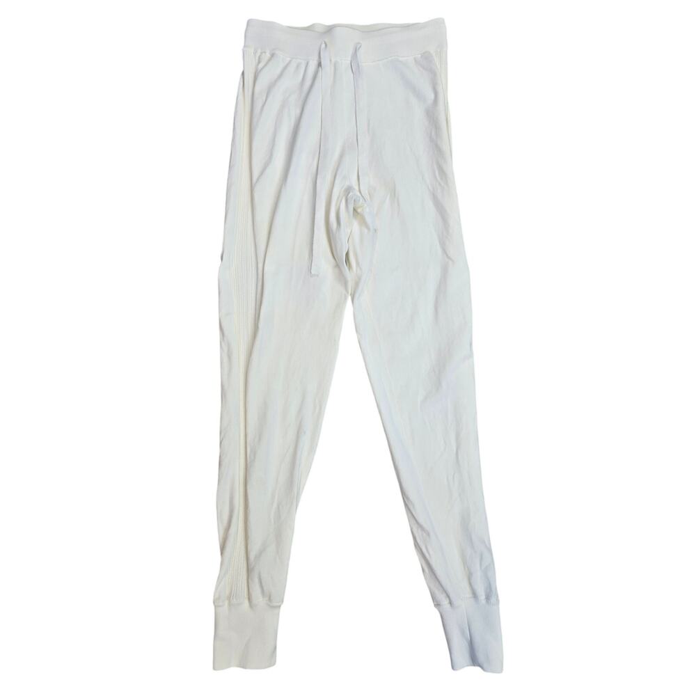 Ramy Brook Henry Ivory Jogger Pants Size XS Drawstring Ribbed Cuff Lounge